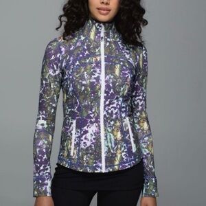 Lululemon Womens Define Jacket Floral Sport Multi Full Zip, EUC